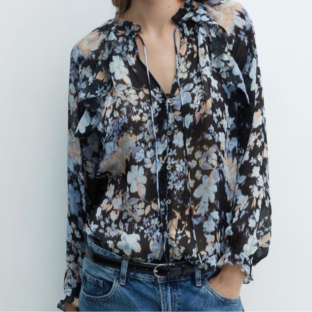 Mango Floral Blouse